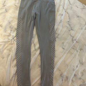 SHEIN Gray Leggings with Striped Detail